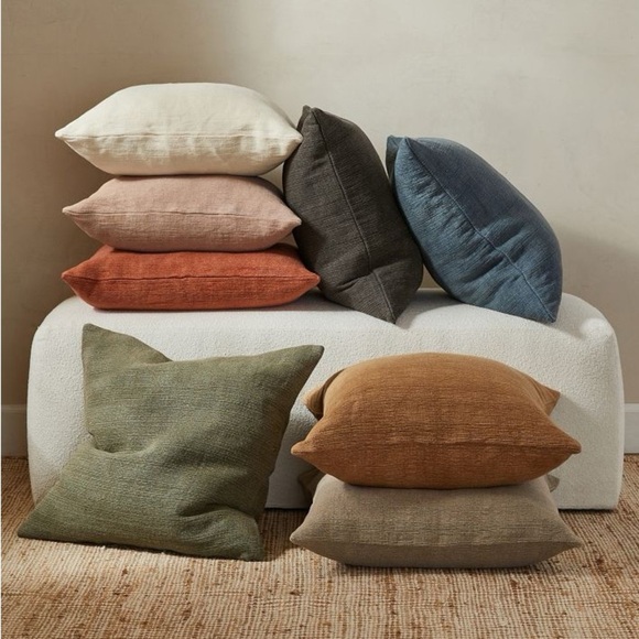 LINGE PARTICULIER 100%LINEN PILLOWCASE MEDIUM KAKI made in FRANCE 65X65cm - Picture 5 of 9